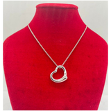 Tiffany 925 Silver Open Heart Necklace