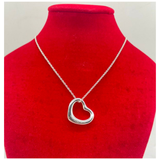 Tiffany 925 Silver Open Heart Necklace