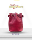 Tory Burch Couro Vermelho Bucket Bag