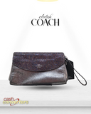 Coach Clutch Metallic Silver