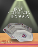 Royal Copenhagen Hexagon Plate Set
