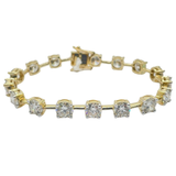 14K Yellow Gold Lab-Grown Diamond Bracelet, D17=13.88