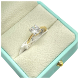 14K Yellow Gold Lab-Grown Diamond Ring, D1=1.27