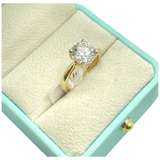 14K Yellow Gold Lab-Grown Diamond Ring, D1=2.54