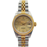 Rolex Datejust 69173 26mm Automatic Half Gold Diamond Watch