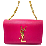 Yves Saint Laurent YSL Pink Leather Mini Chyc Ligne Crossbody Bag