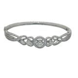 750 White Gold Natural Diamond Bangle