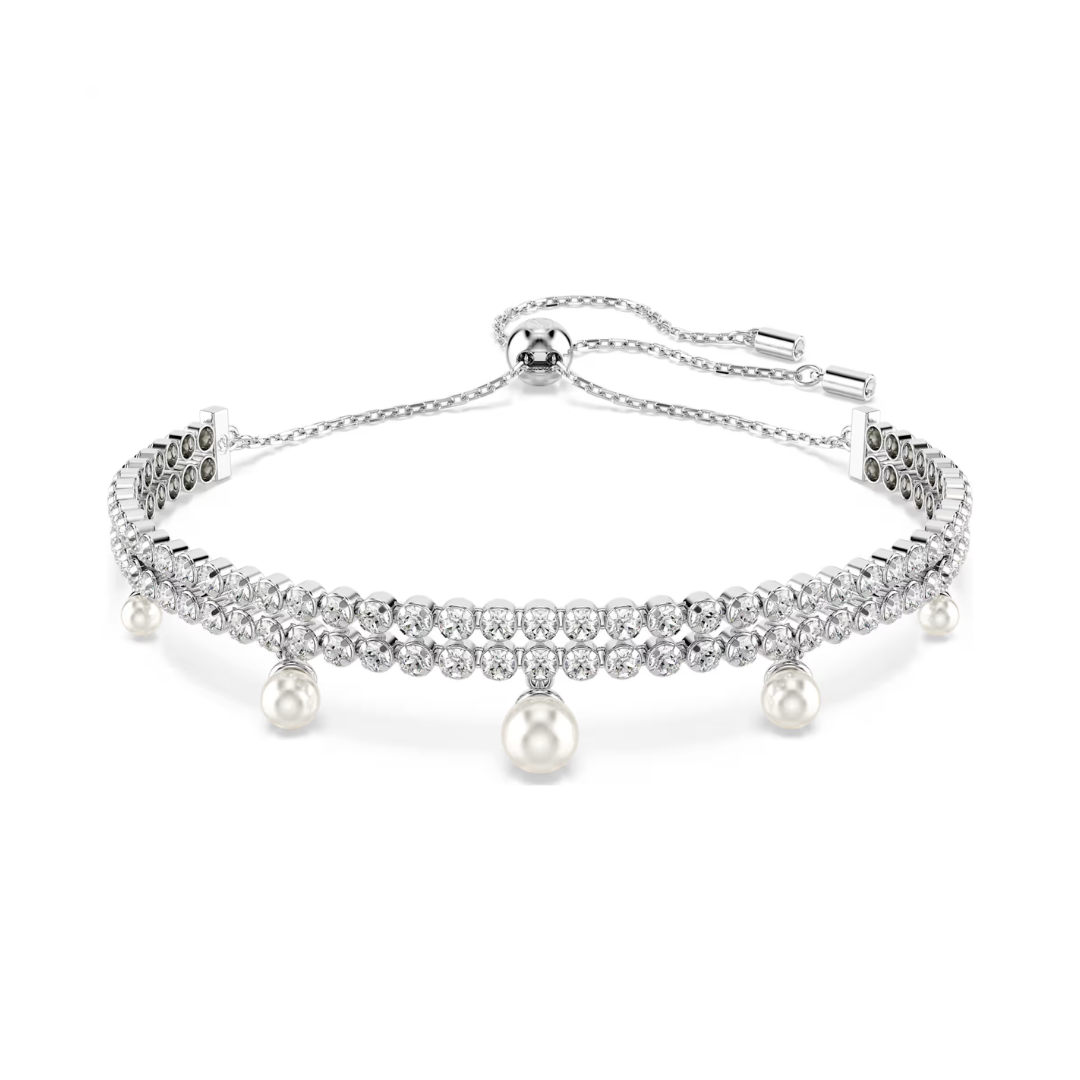 Ariana Grande x Swarovski 5720870 Crystal Pearl Rhodium Plated Bracelet