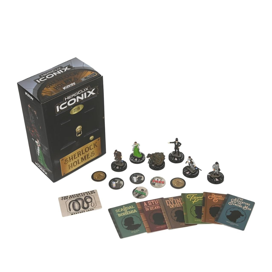Wizkids HeroClix Iconix Sherlock Holmes Action Figure Playset (16 Pieces)