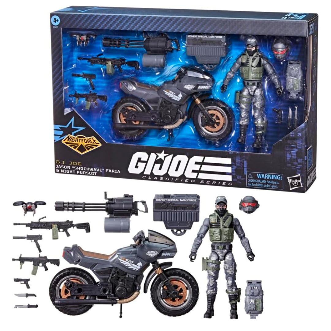 G.I. Joe Classified Series #127, Night Force Jason "Shockwave" Faria & Night Pursuit Cycle