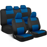 BDK PolyPro Car Seat Covers Full Set in Blue on Black