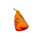 18k Yellow Gold Amber Pendant