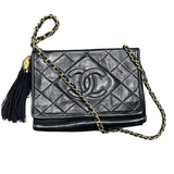 Chanel Vintage Tassel Flab Quilted Shoulder Bag