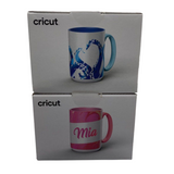 Cricut Beveled Ceramic Mug set of 2- Ocean, Miami
