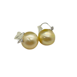 PT900 Golden Pearl Earring