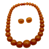 Butterscotch Amber Necklace & Earring Set