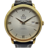 Omega De Ville Prestige 39.5mm 750 Yellow Gold Automatic Silver Dial Watch