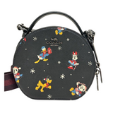 Coach CM846 Disney X Coach Canteen Crossbody With Holiday Print Black Multi
