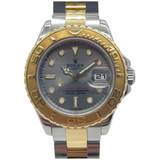 Rolex Yacht Master 29mm 169623 Half Gold Automatic Grey Dial Watch