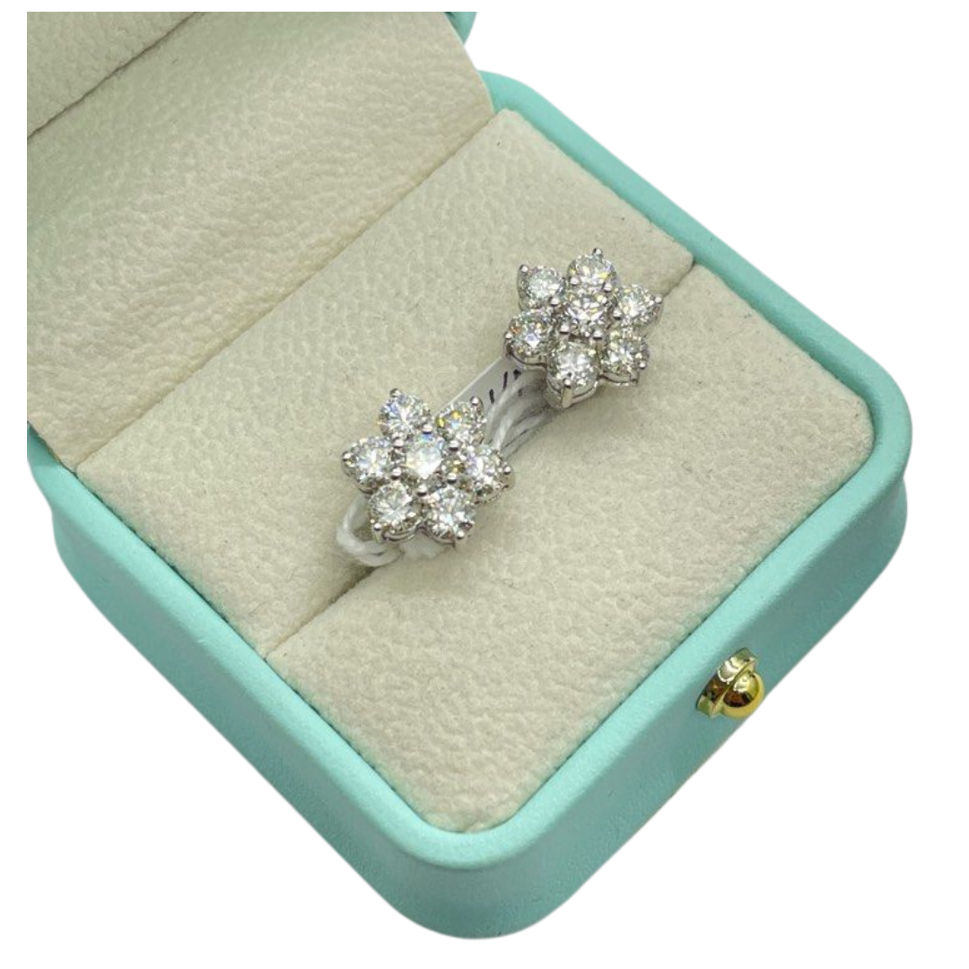 18K White Gold Natural Diamond Earring Main image