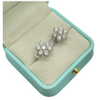 18K White Gold Natural Diamond Earring