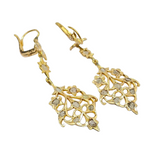 18K Yellow Gold Peranakan Intan Earring vintage