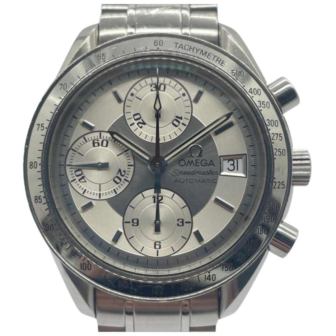 Omega Speedmaster 39mm Automatic Chronograph Silver Dial Watch Main image