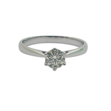 18K White Gold Natural Diamond Ring