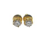850 Yellow Gold Natural Diamond Earring