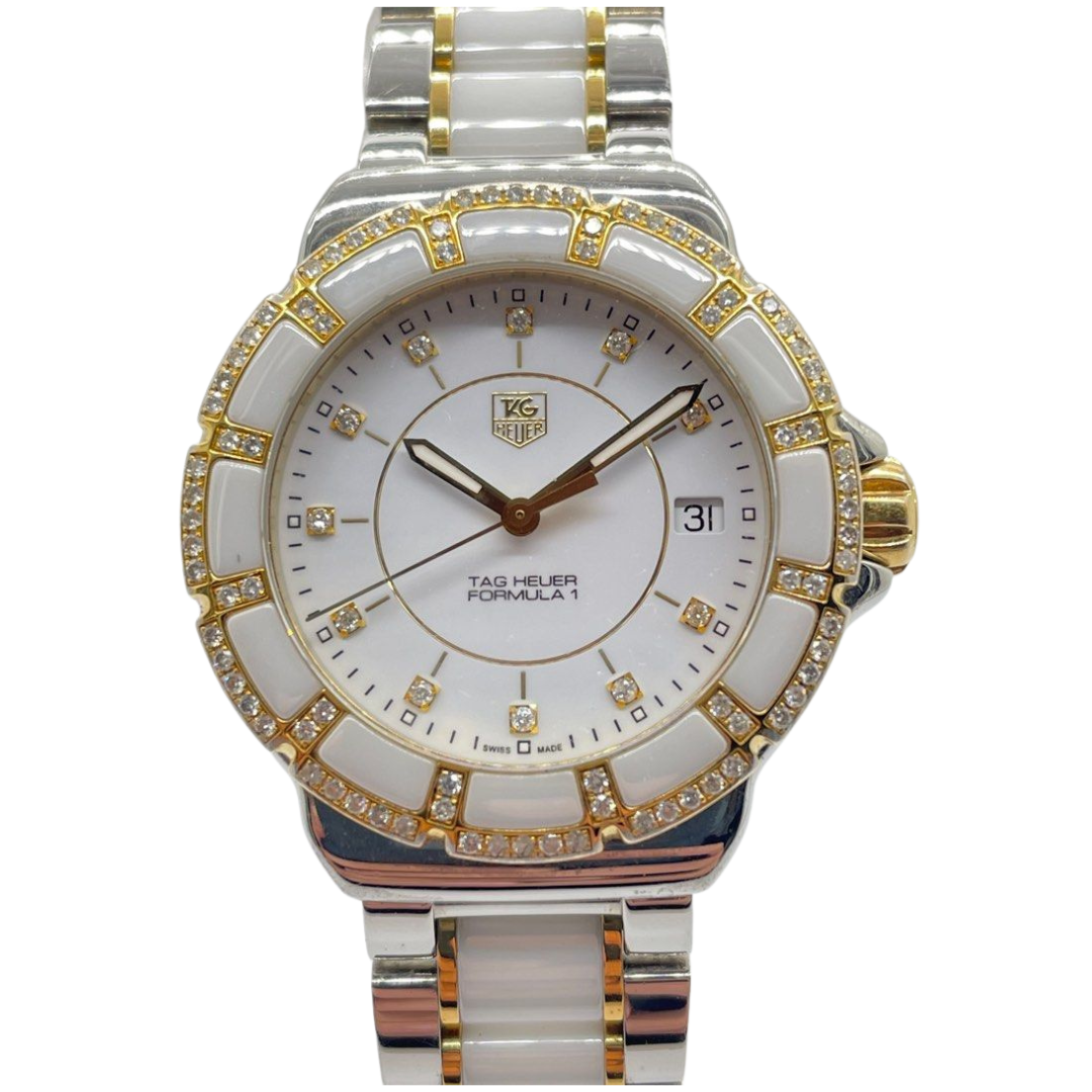 Tag Heuer Formula 1 WAH1221 37mm Quartz Diamond White Dial Watch Main image