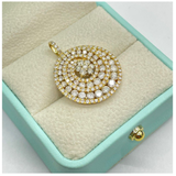 750 Yellow Gold Natural Diamond Pendant