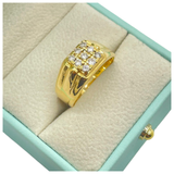 850 Yellow Gold Natural Diamond Ring