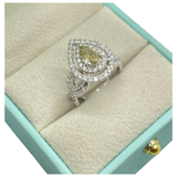 18K White Gold Natural Diamond Ladies Ring