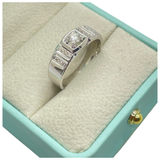 375 White Gold Natural Diamond Ring