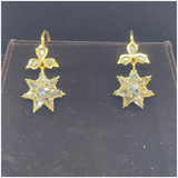 850 Yellow Gold Perenakan Intan Earring