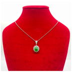 PT900/850 Natural Jadeite (Burma) & Diamond Necklace