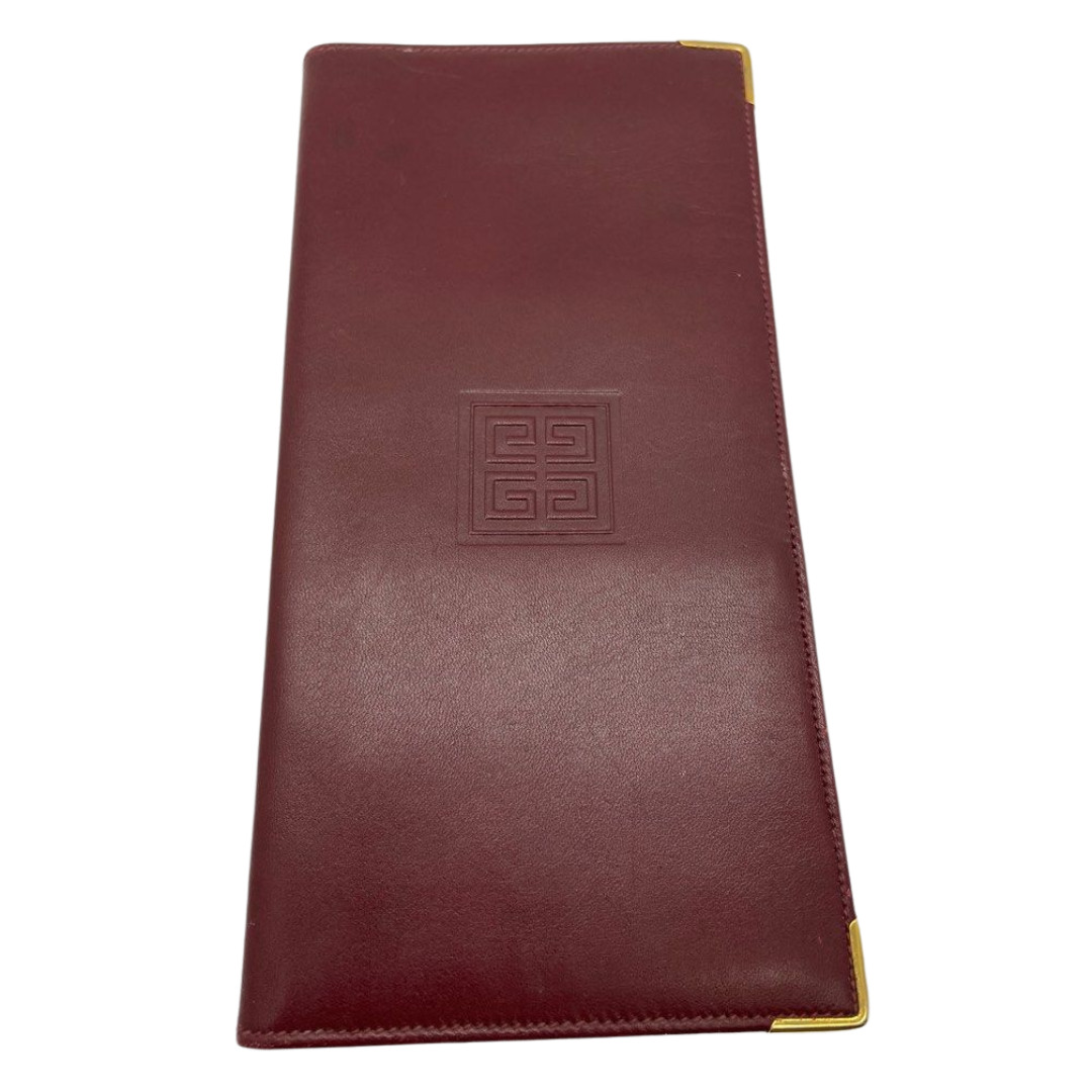 Givenchy Long Burgundy Leather Wallet