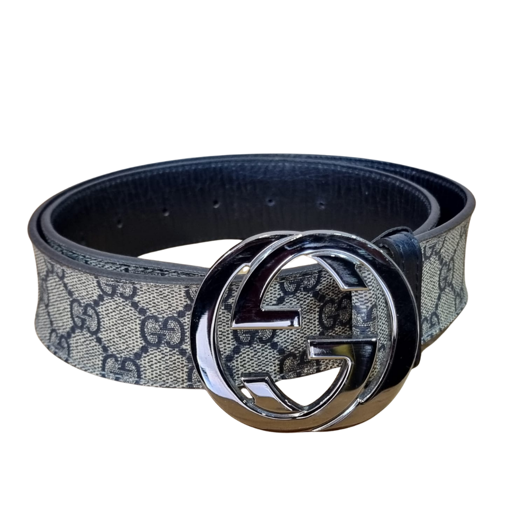 Gucci 114984 Belt With Interlocking G Buckle in Beige Guccissima 80cm Cash Converters