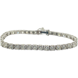 18K White Gold Natural Diamond Bracelet, D36= 7.06 Carat
