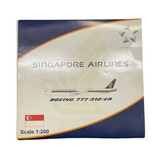 Singapore Airlines Boeing 777-312/ER Scale 1:200 Diecast Model