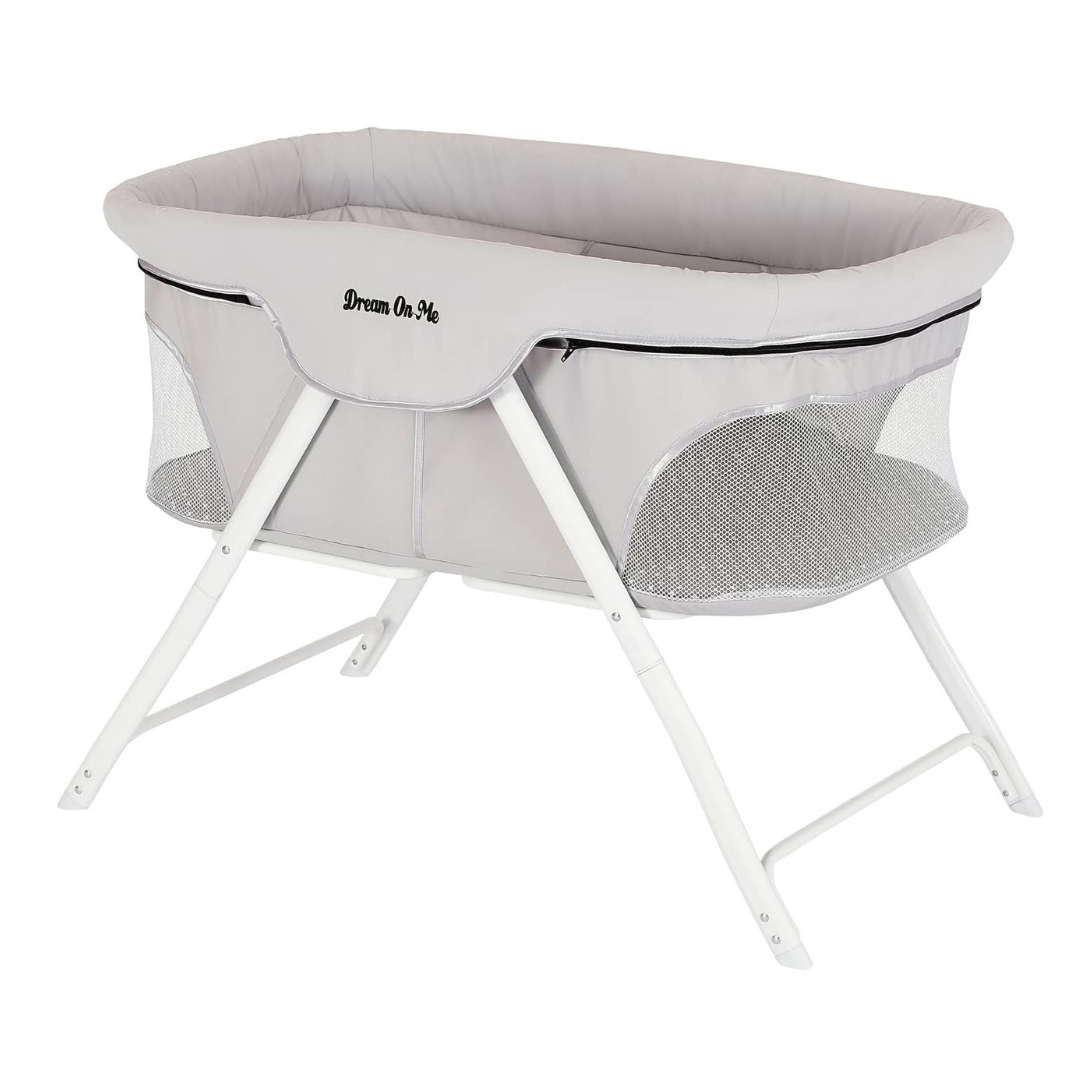 Dream On Me Traveler Portable Bassinet, Cloud Grey