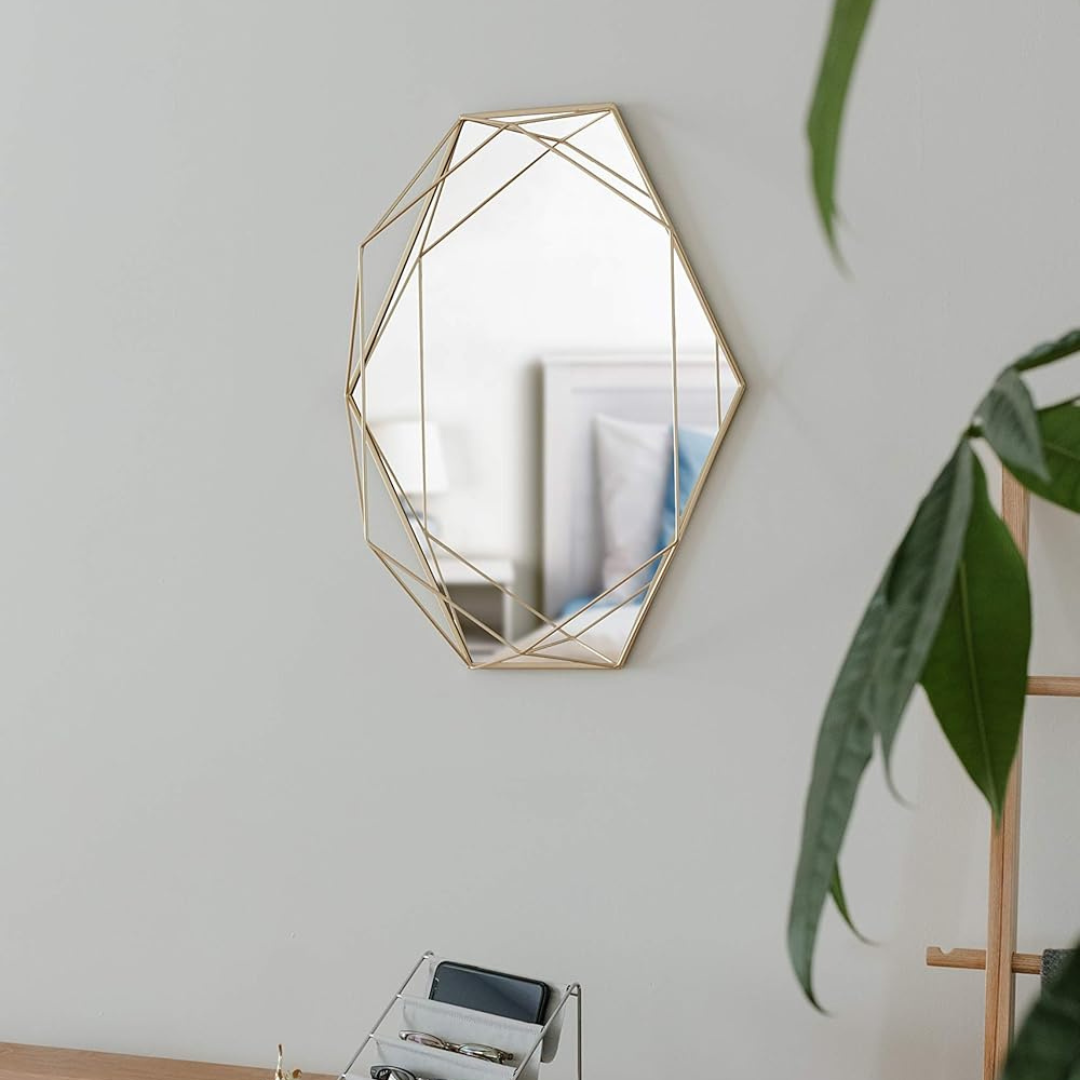 Umbra Prisma Modern Geometric Shaped Oval Mirror L22.3 x W43.2cm