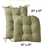 Sweet Home Collection Rocking Chair Cushion Premium Tufted Pads Non Skid Slip Backed Set of Upper and Lower with Ties