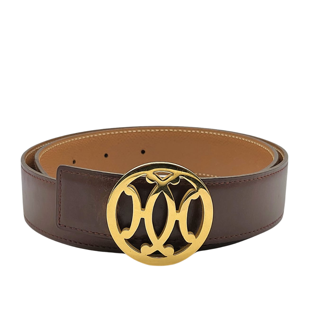 Hermès Double H Reversible Leather Belt 70cm