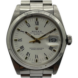 Rolex Oyster Perpetual Date 1500 34mm Automatic White Dial Watch