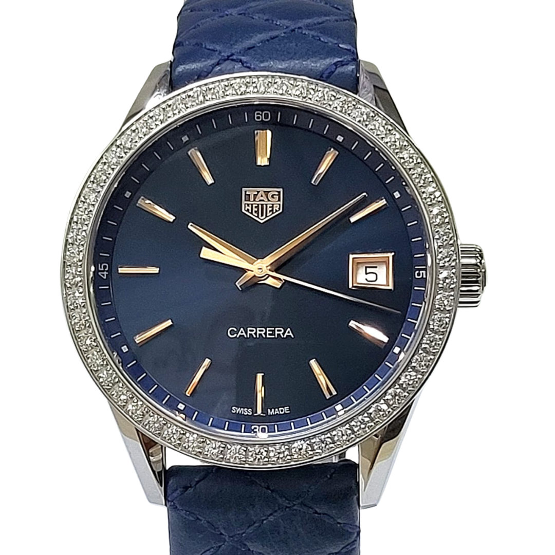 TAG Heuer Carrera WBK1317 Diamond Bezel Quartz Watch 36mm