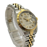 Rolex Datejust 69173 Half Gold Diamond  Dial Automatic Watch 26mm