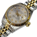 Rolex Datejust 69173 Half Gold Diamond  Dial Automatic Watch 26mm