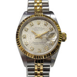 Rolex Datejust 69173 Half Gold Diamond  Dial Automatic Watch 26mm