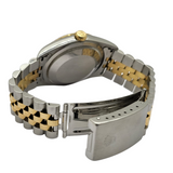 Rolex Datejust 16233 Half Gold Black Pyramid Dial Automatic Watch 36mm